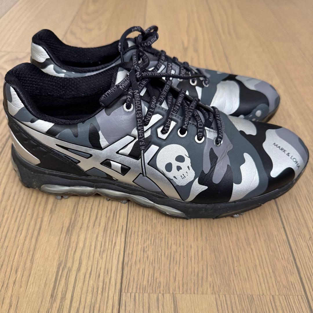 26.5cm ASICS MARK & LONA カモフラージュ ゴルフシューズ