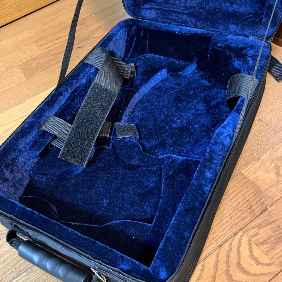 三味線ケース 黒 ネイビー内装