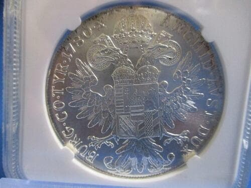 オーストリア マリアテレジア・ターラー銀貨☆リストライク（再鋳貨）／未使用／