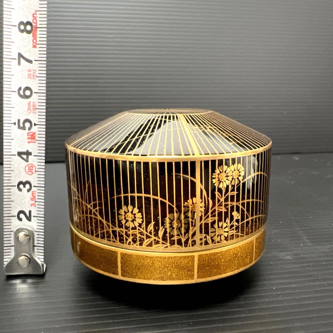 輪島塗名工　代田和哉　虫籠形香合　鈴虫蒔絵　共箱　東Y7-0725⭐︎2Fトトヒサ