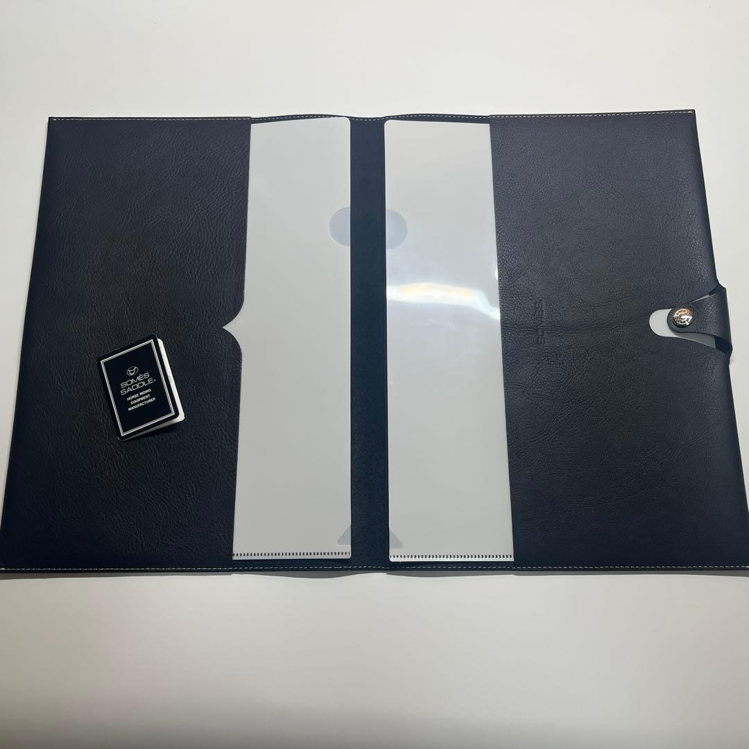 Somes Saddle ソメスサドル ファイルケース 黒 A4 牛革 箱有