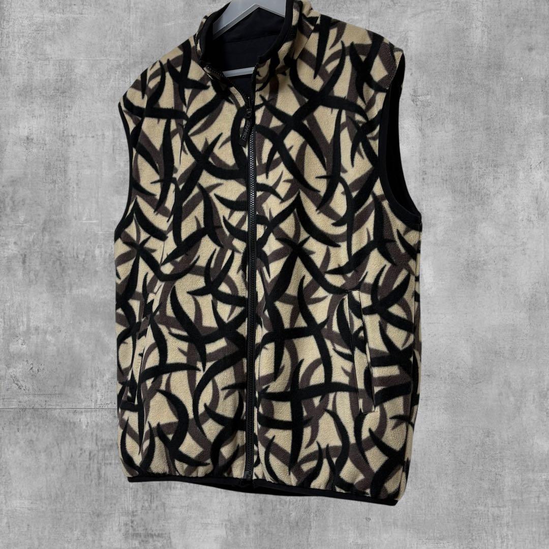 グラミチ リバーシブル ナイロンベスト M 黒 TribalTerra