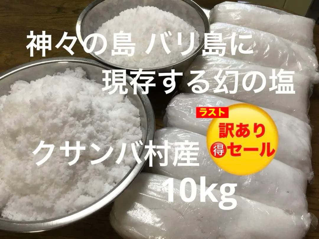 バリ島 クサンバの塩(完全天日塩)約10kg 【⚠️検品なし】ラストSALE‼️