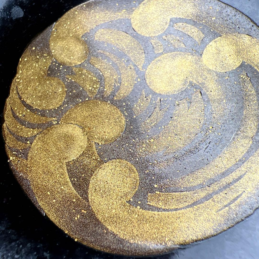 輪島塗　廣塚作　研ぎ出し蒔絵椀6客と蓋1点　身口径11.5㎝ 東Y8-0206①