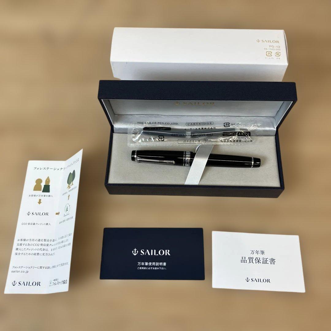 美品 Sailor 万年筆 黒　21K/875