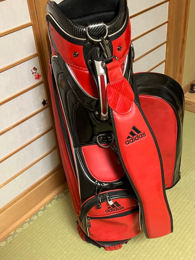 adidas キャディバッグ レッド・ブラック