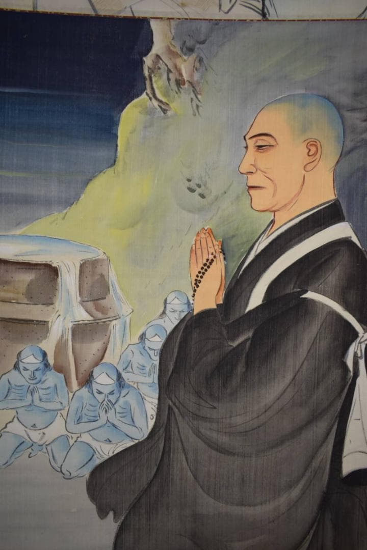 真作/観風/親鸞聖人/鬼/観音/人物/大幅/布袋屋掛軸HK-63