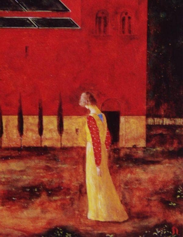 吉岡正人、【夜が降りてくる】、希少な額装用画集より、新品額装付