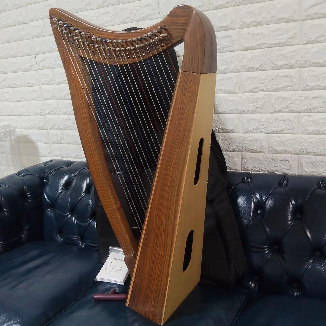 【美品】22弦 スモールハープ（アイリッシュスタイル） ケース・付属品付き 木製
