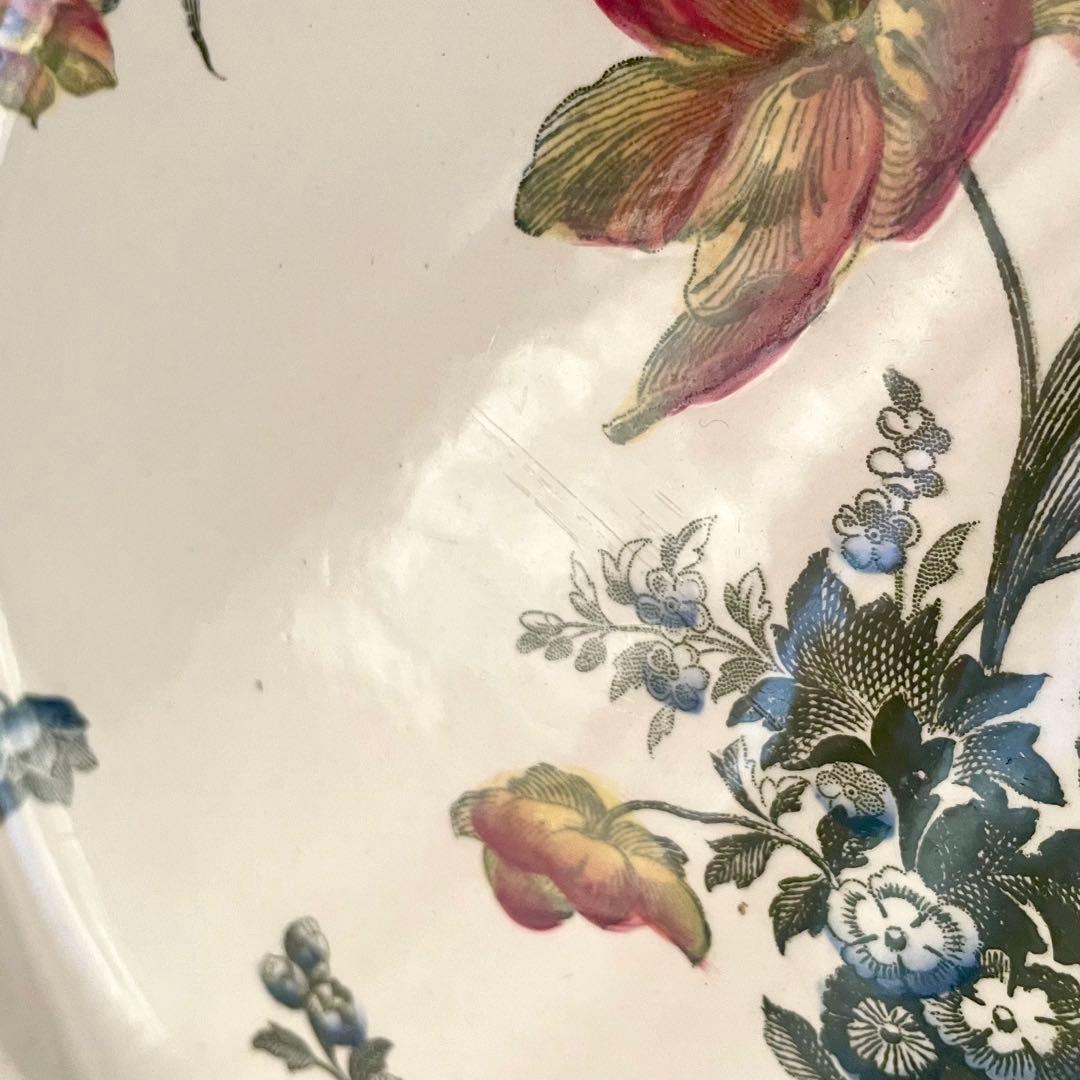 【レア】サルグミンヌ　フォンタンジュ多色プレートポリクロームフランスアンティーク