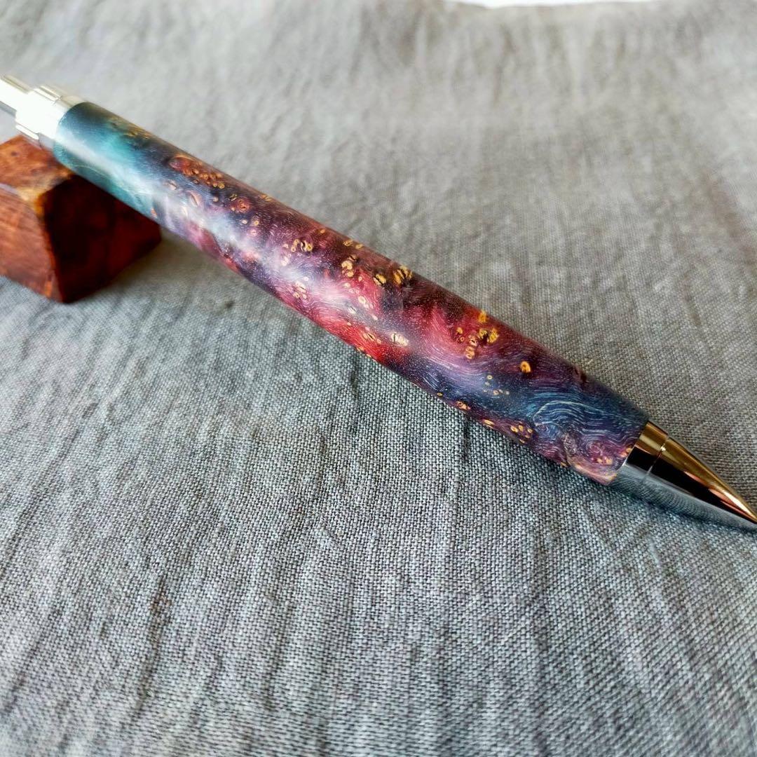 【黎明】　スタビライズドウッド　ハンドメイド　木軸シャープペン　0.5mm