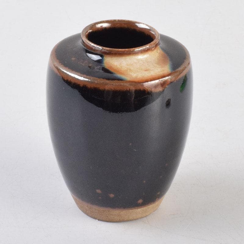 茶道具　瀬戸焼　古瀬戸　肩衝茶入　袱紗付　V　8636