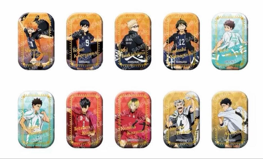 ハイキュー セブンネット限定 スクエア缶バッジ　第一弾 第二弾セット　即日発送