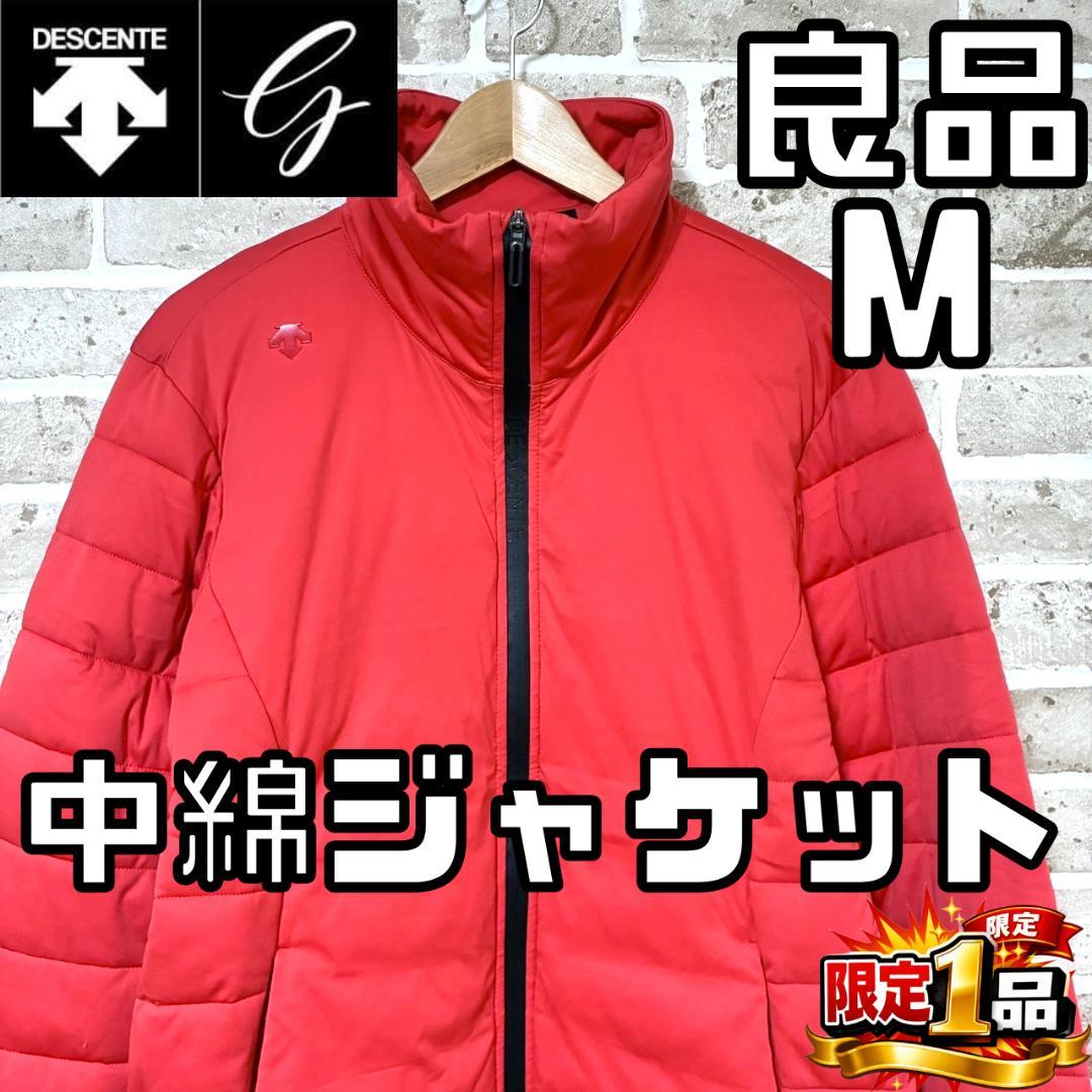 【フォロー割】デサントゴルフ メンズ フルジップ中綿ジャケット Mサイズ レッド