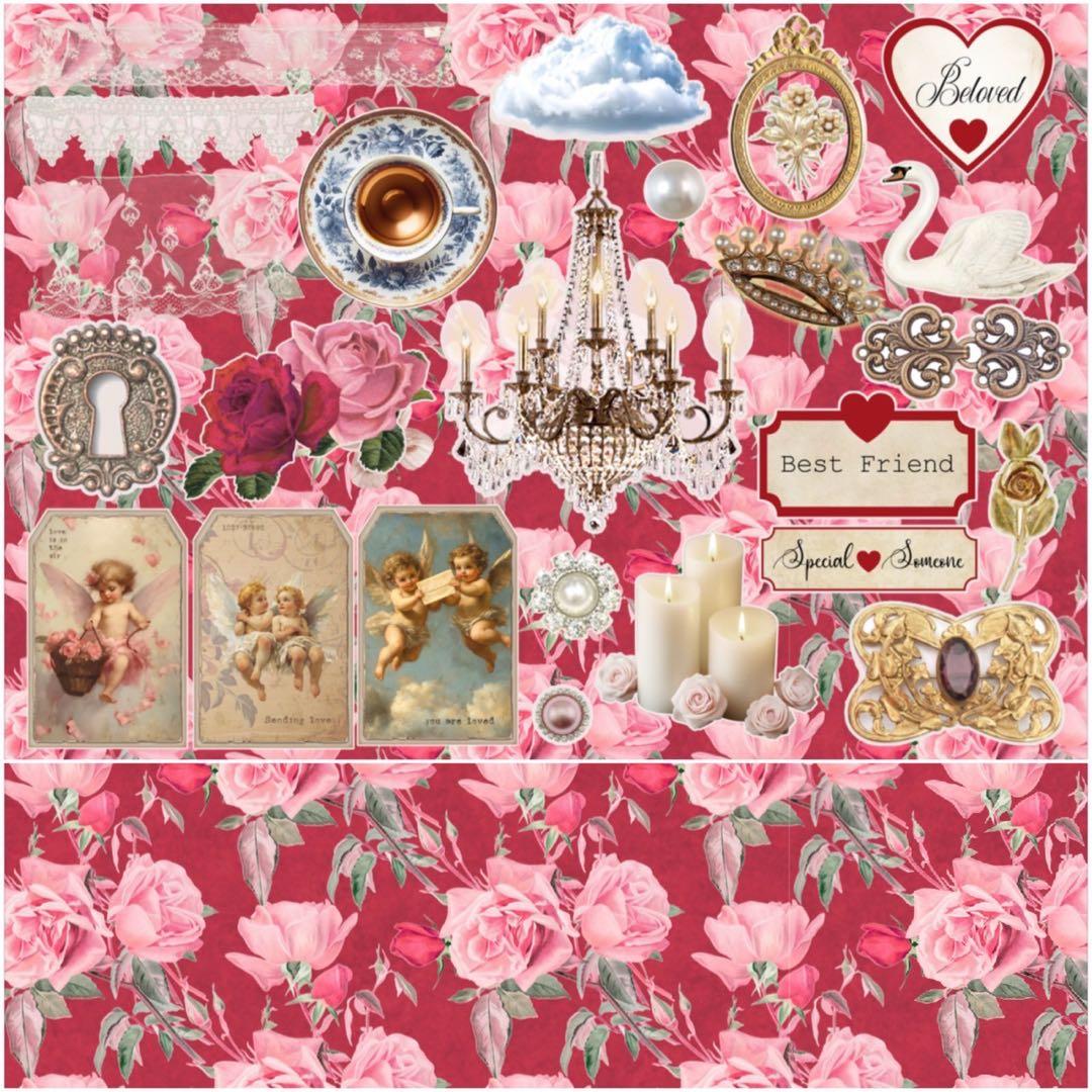 新作♡A/W♡ホロコラペset30枚 A4デザインペーパー　コラージュ素材　メモ