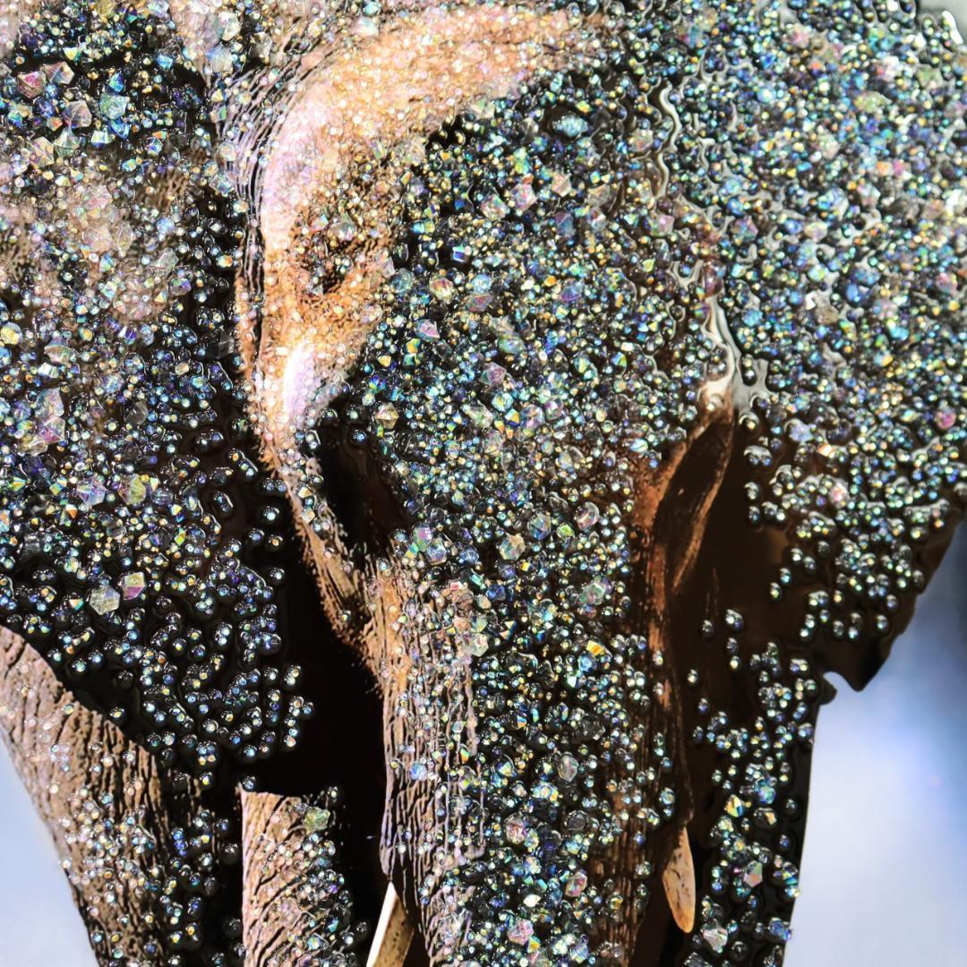 アートフレーム サバンナ/象 絵画 クリスタルピクチャー