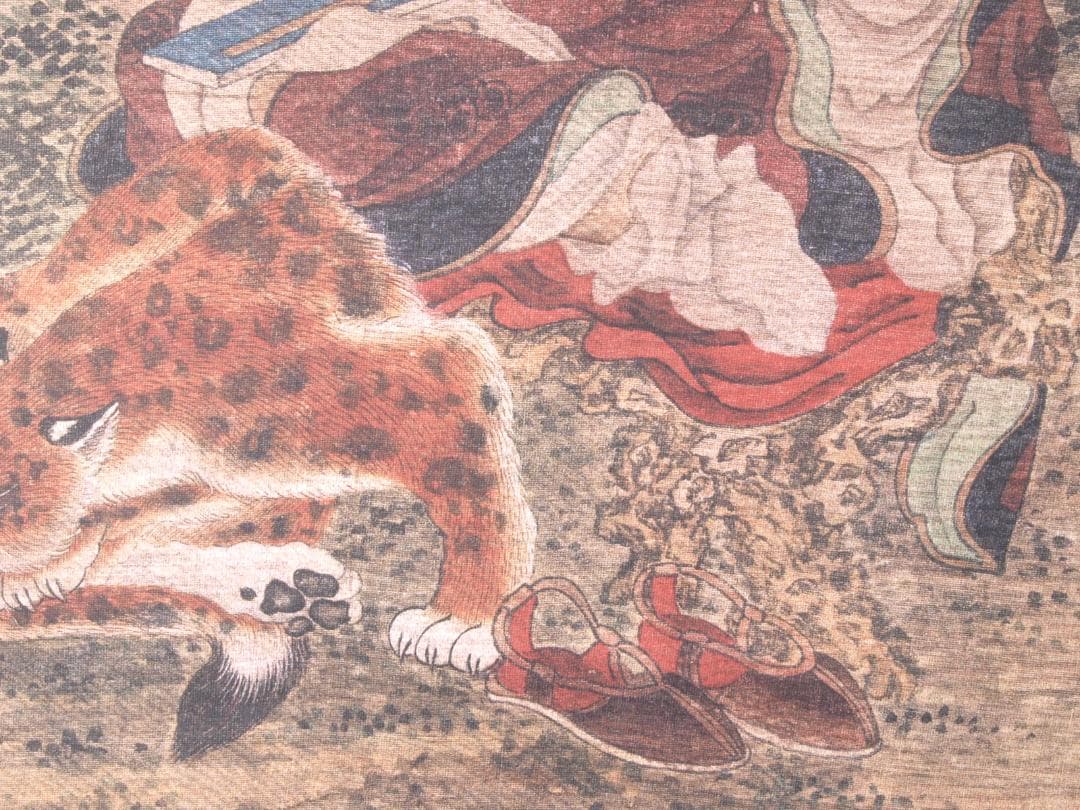 中国　唐時代　呉道子掛け軸　骨董品　肉筆保証 AK1096C11-3