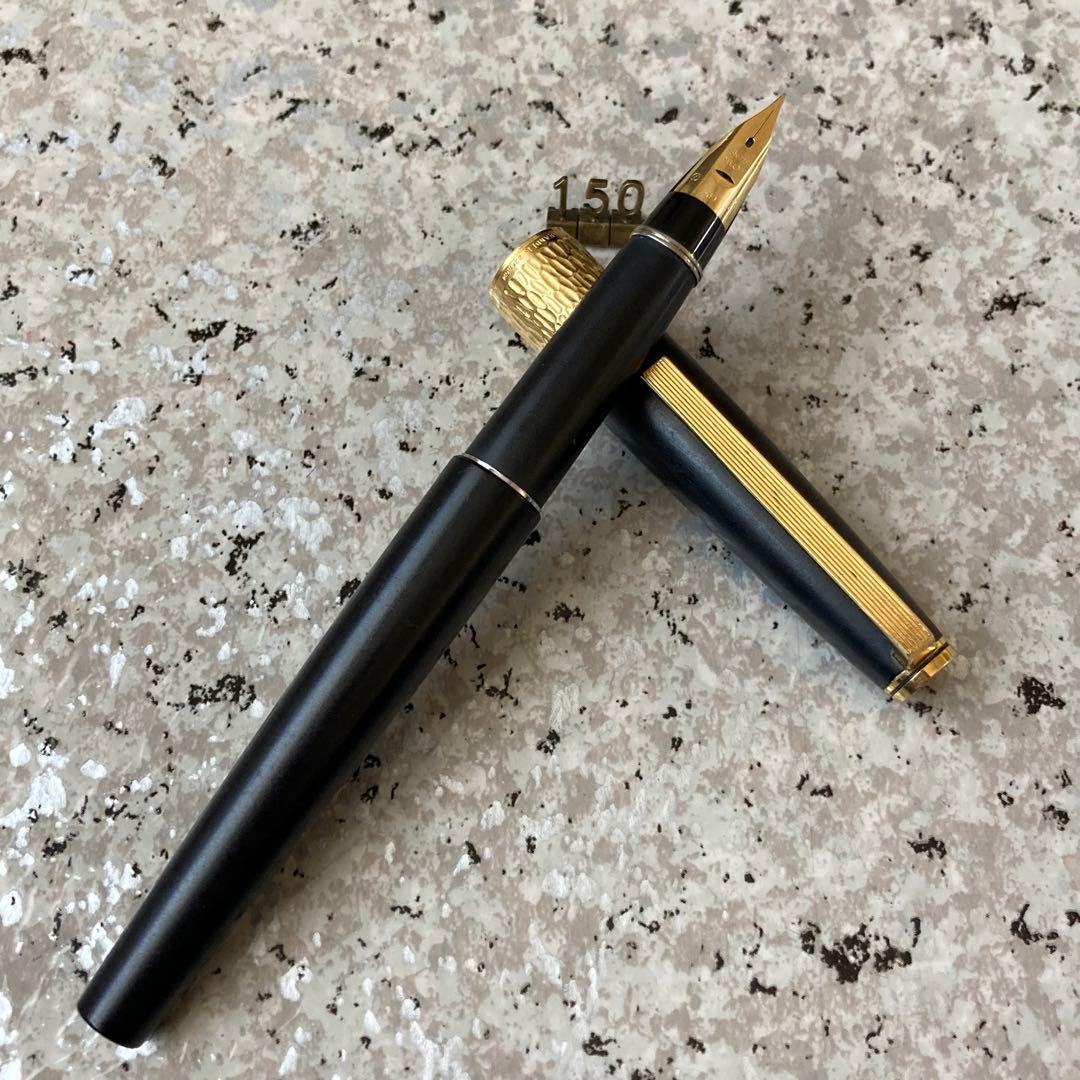 #150 オーバーホール済み 万年筆 GRANDEE グランディ 槌目 18k