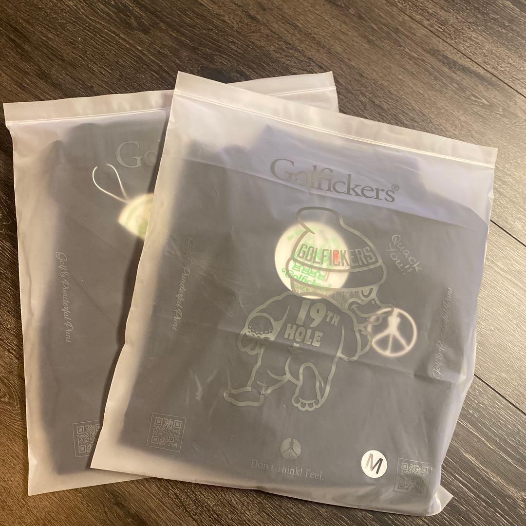 新品 golfickers セットアップ 撥水 ストレッチ ブラックM