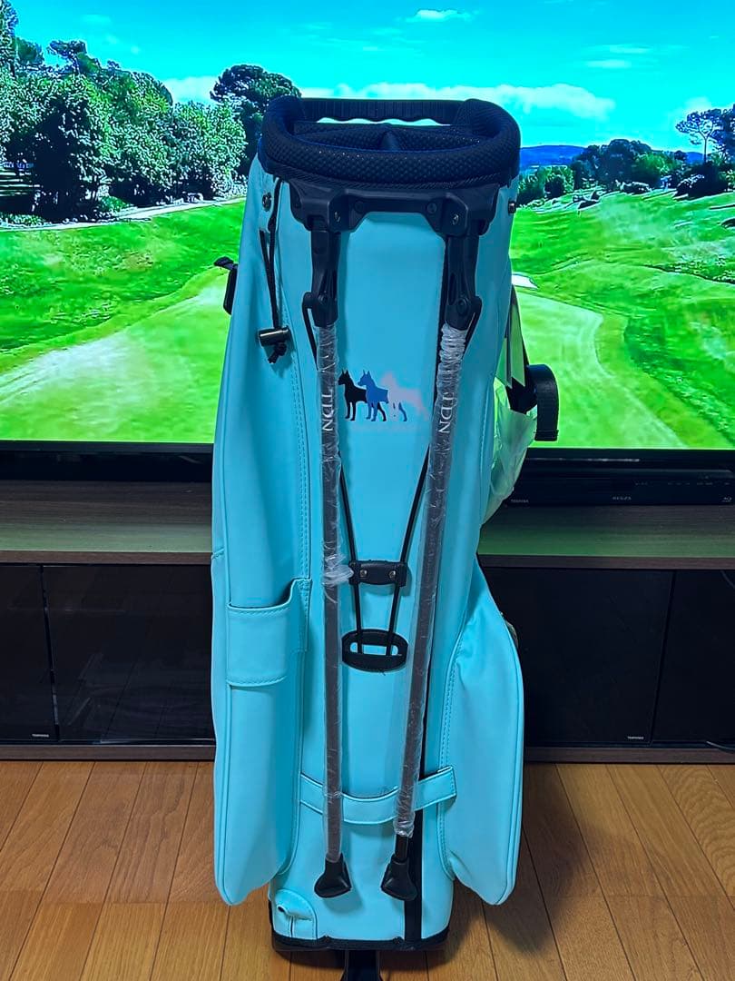 スコットランド　TDN スタンド式キャディバッグ ティファニーカラー