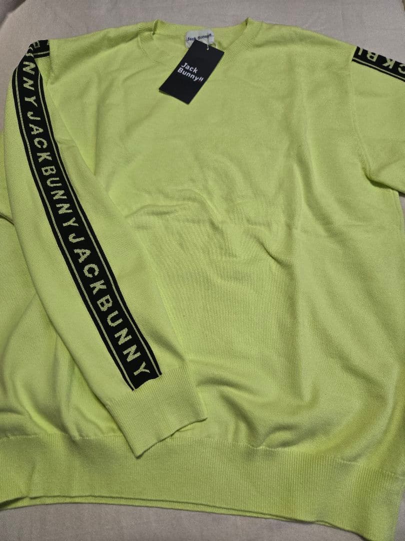イエロー　ジャックバニー　セーター　メンズ ゴルフウェア　6 サイズ　XL