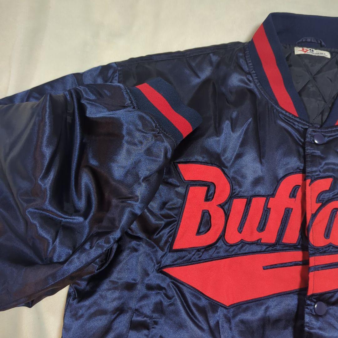 ！！mantle様！近鉄バファローズ フルスナップ ナイロン スタジャン 紺 赤