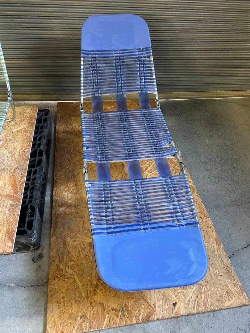 折りたたみ　ビーチチェア　ボンボンチェア　2点セット