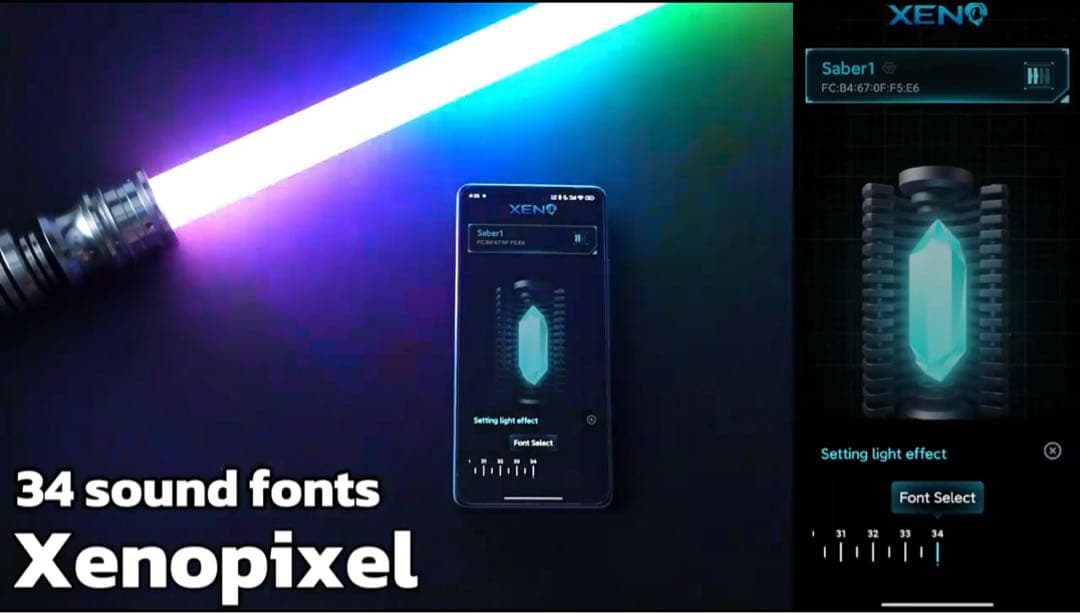 ルーク・スカイウォーカー カスタムライトセーバー　neopixel Xeno3