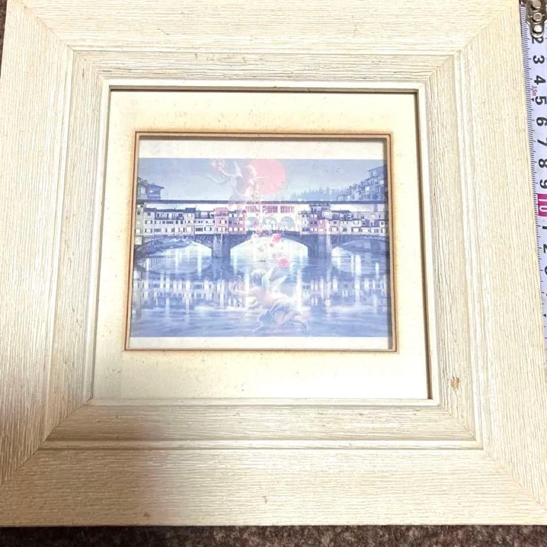 版画　笹倉鉄平 「祝福 Blessing」 のポストカードをガラス額縁で飾った物