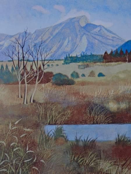上原卓、風景、高級額装用画版、版上サイン入、新品額付