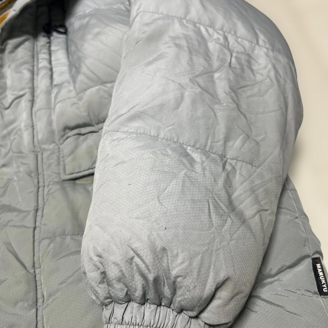 MARUKYU フィッシングスーツ(上下セット) グレー　ダウン　やけあり