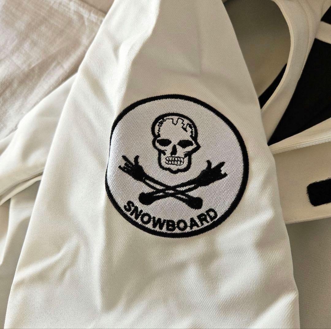 【レア・美品】GSOU スノーボードウェア スキー 白 つなぎ メンズL