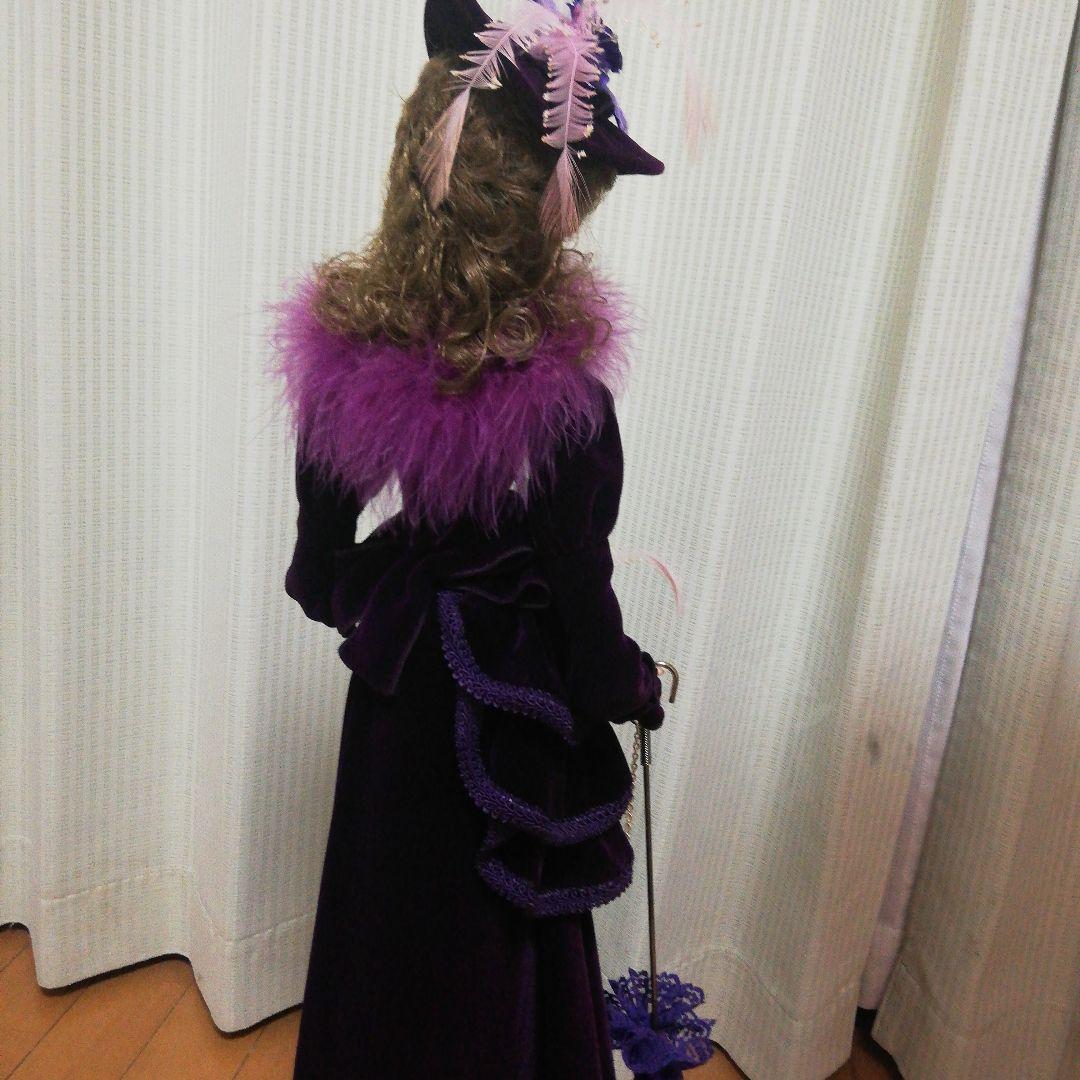 海外コレクター向き７３センチ昭和レトロ人形飾透明樹脂ケース付き当時物保管品