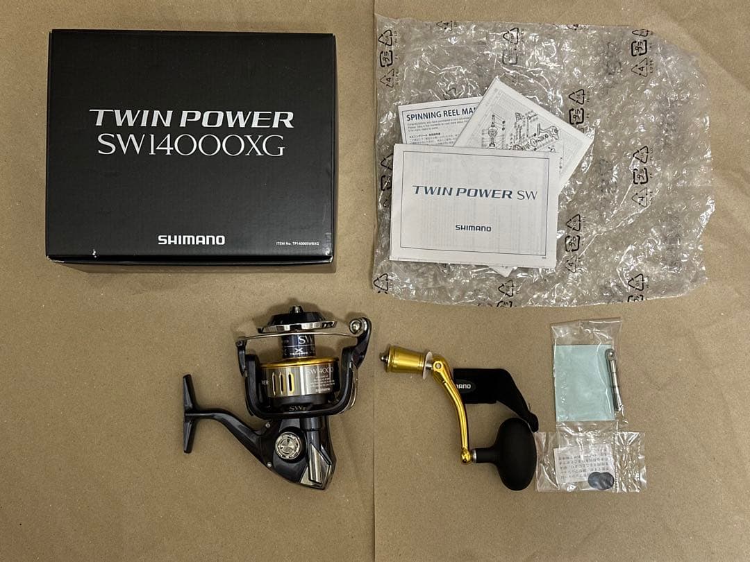 【新品未使用】ツインパワーsw14000xg 本体、替スプール、PE 他セット