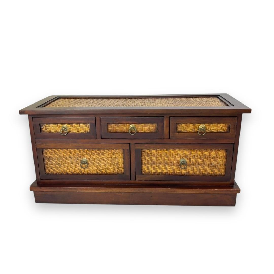 アジアン家具　チェスト　ラタン　ヴィンテージ　アンティーク