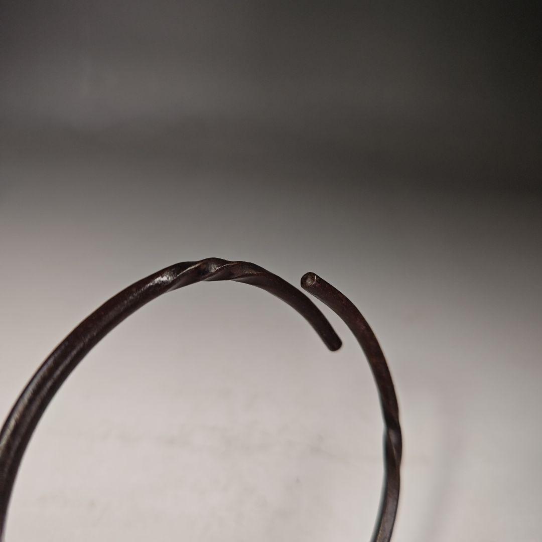 イ490 『釜師　高木治良兵衛』『利休形鉄釜くさり　鉄丸捩大鐶　共箱』茶道具