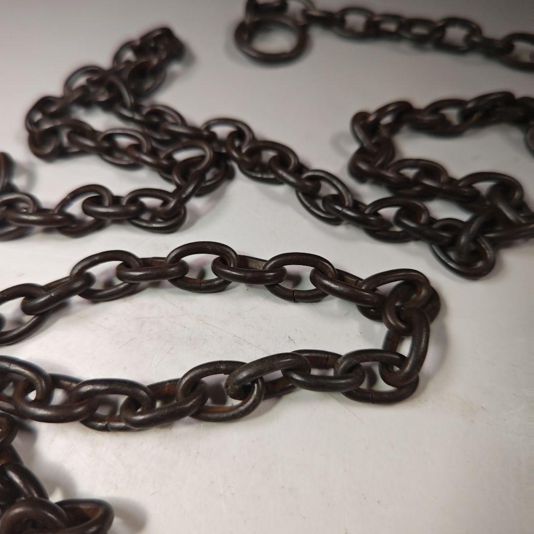 イ490 『釜師　高木治良兵衛』『利休形鉄釜くさり　鉄丸捩大鐶　共箱』茶道具