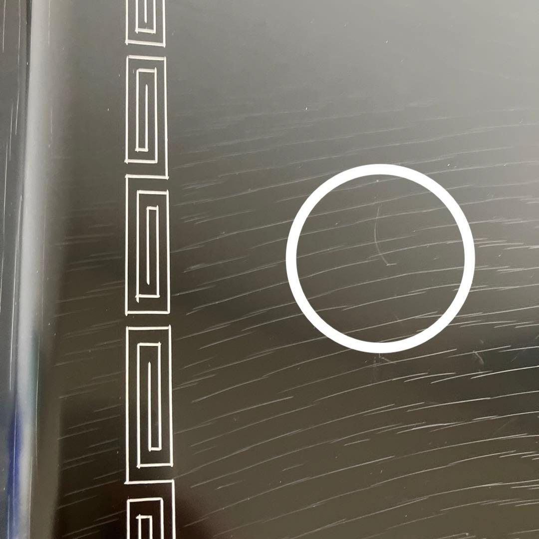 輪島塗　漆器　角盆と茶托5枚　雷紋