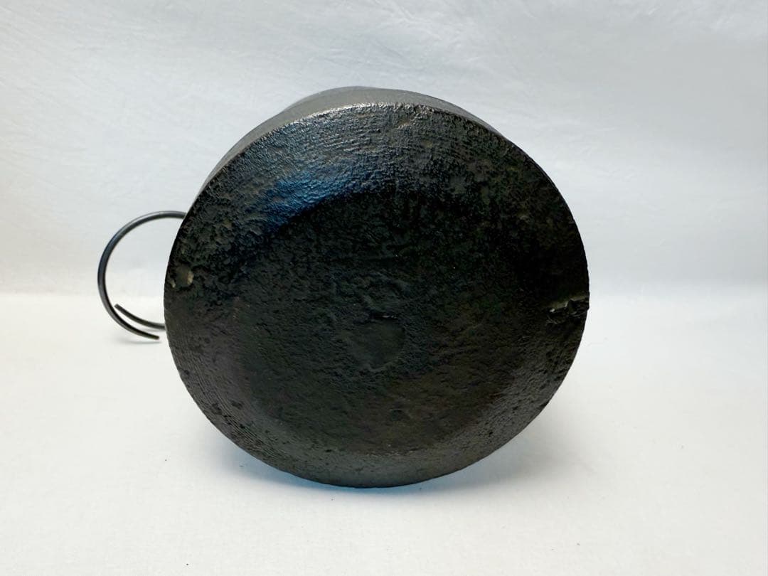 未使用 茶道具 桑 置炉 炉 置炉用炭型電熱器 釜師閑浄造 筒釜3点セット共箱