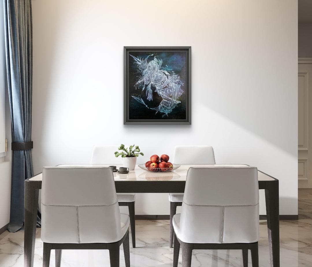 深海のdeus / モダン画 キャンバス 46×38㎝ F8 原画 現代アート