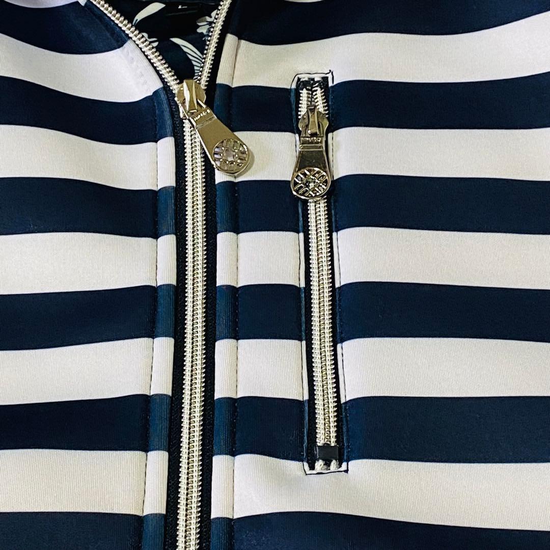 美品 ムータマリン　ボンディングフードベスト　ゴルフウェア