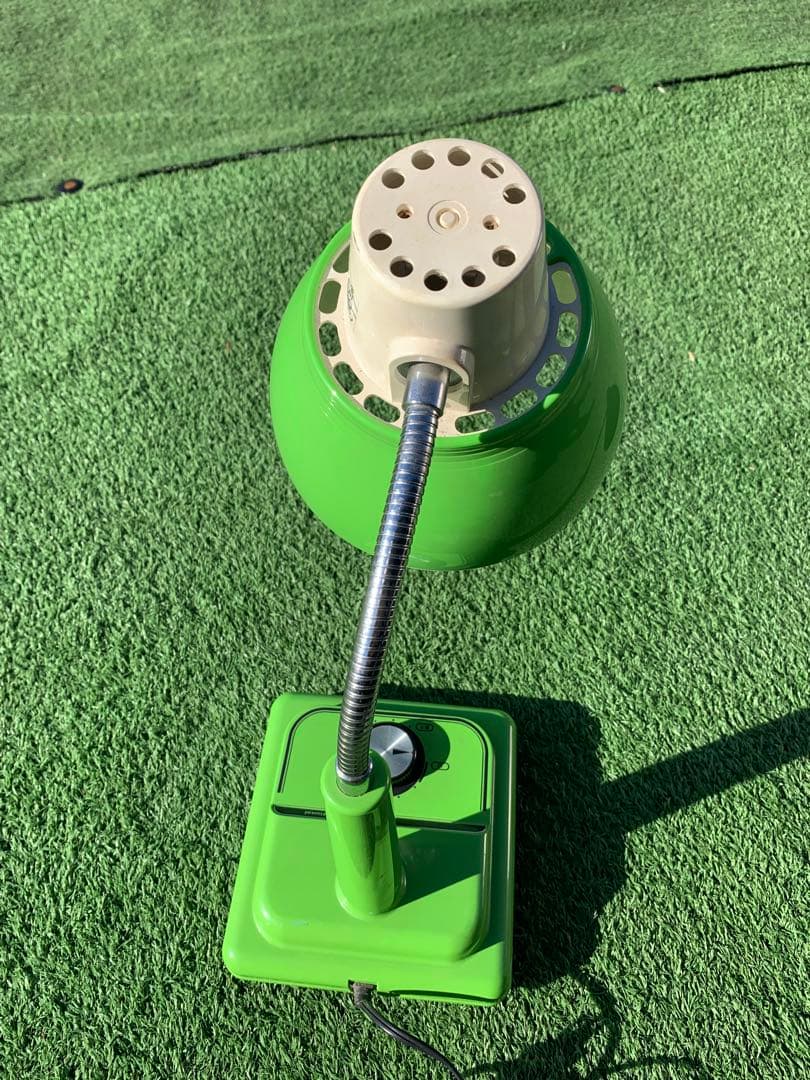 ナショナル　昭和レトロ　当時物　電気スタンド　デスクライト　グリーン　調光付