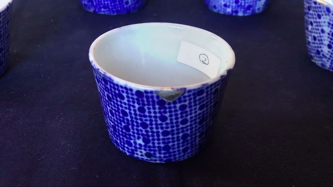 型紙印判 小紋 小猪口5客