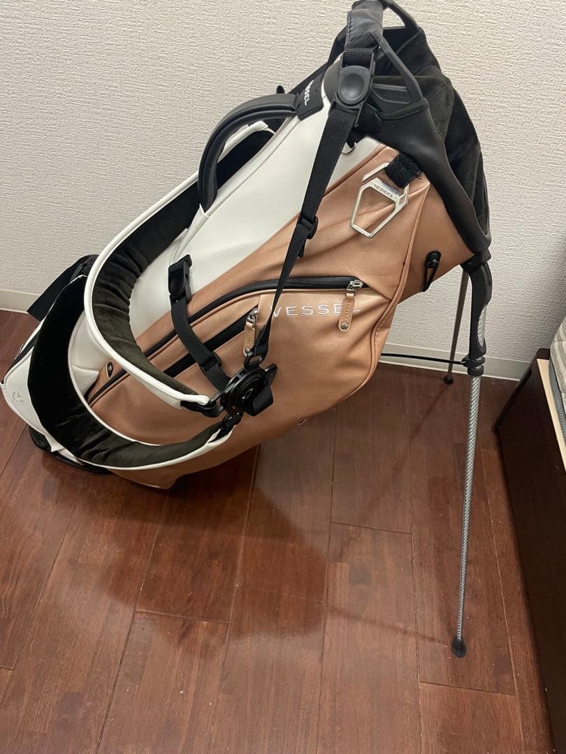 VESSEL キャディバッグ ホワイト/ベージュ
