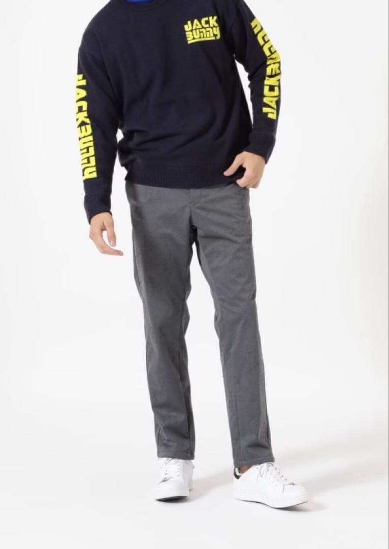 新品 ジャックバニー ピンソニック裏フリース 防風テーパードパンツ 6LLグレー