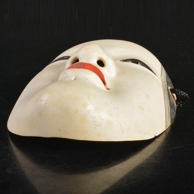 能面　能楽　雅楽　木彫　小面　在銘　C　R6871