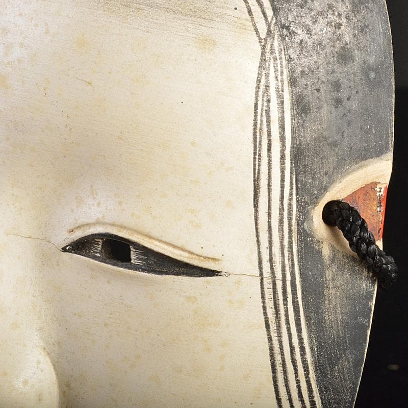 能面　能楽　雅楽　木彫　小面　在銘　C　R6871