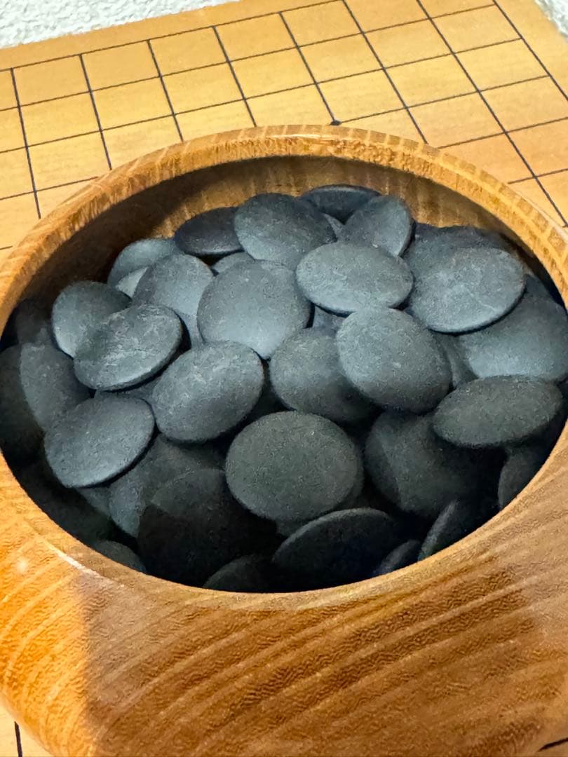 蛤碁石 那智黒　囲碁セット 本蛤碁石 雪印 31号