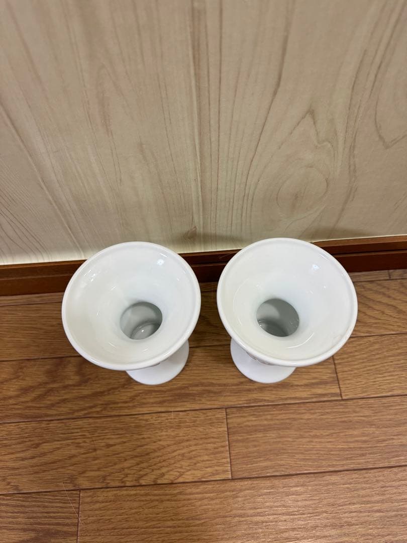 2531 深川製磁　白磁　花瓶　2客