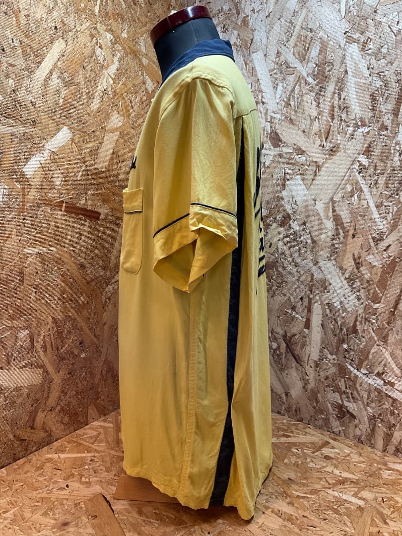HILTON ヒルトン 50s 半袖 ボウリングシャツ 黄/黒 size M